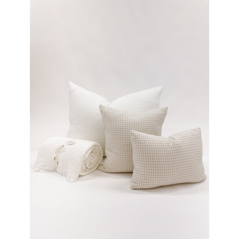 Pillow Cover & Insert, Beige, Rectangular, 14" x 20"