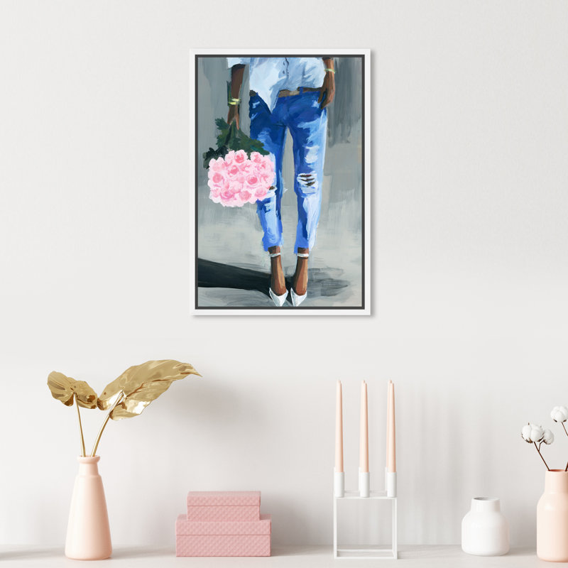«Me and My Bouquet», reproduction d'impression, H 15 po x l 10 po, Toile tendue