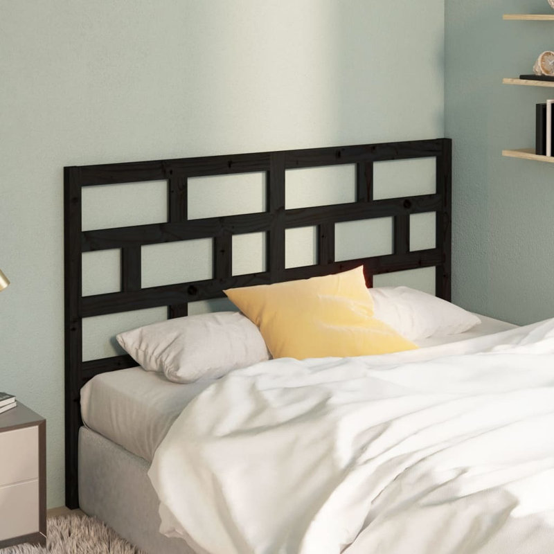 Macintyre Solid Wood Headboard, Black, Double (4'6)