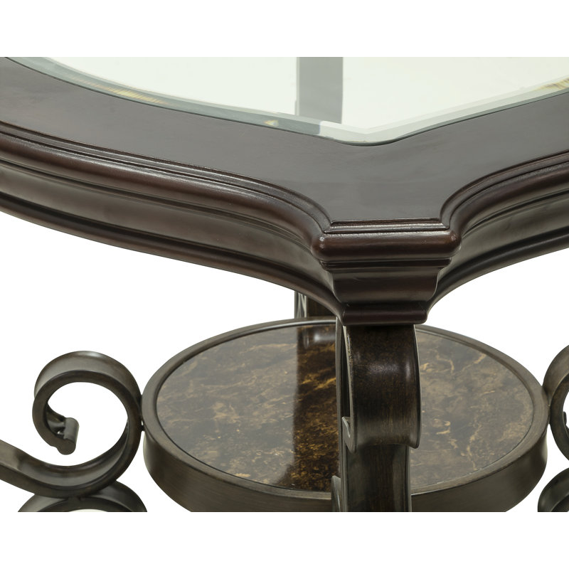 Table de bout | Verre | 1 件 | Table de bout | Brun