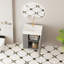 Meuble-lavabo à tablettes ouvertes de 21,6 po avec lavabo en céramique, porte à fermeture en douceur et rangement à gauche