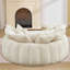 Canapé surdimensionné beige en forme de fauteuil à billes, méridienne paresseuse moelleuse, lit-baril rembourré en chenille confortable, canapé-lit moderne à assise profonde pour le salon-130822137