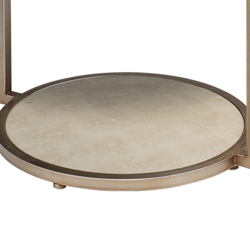 Table de bout avec tablette, Blanc