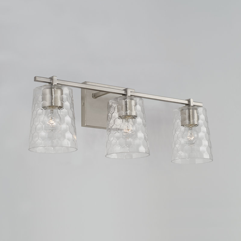 Burke 3 - Light Dimmable Vanity Light, Brushed Nickel