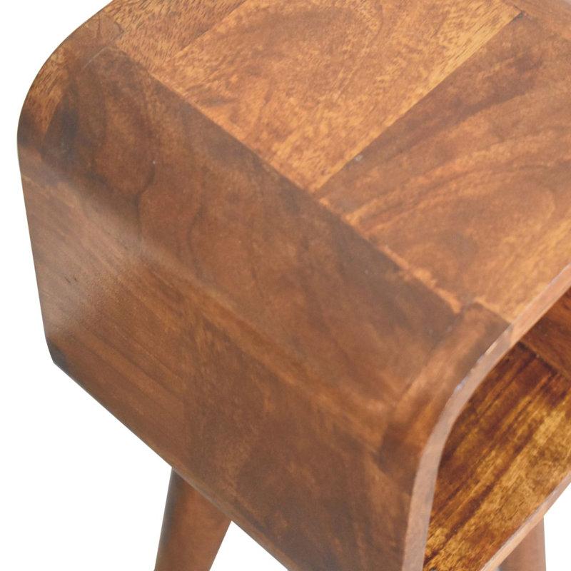 16" Chestnut Solid Wood Square Nightstand