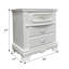 Table de chevet à 2 tiroirs avec motifs floraux, mécanismes de glissement en douceur et construction en queue d'aronde durable pour un rangement élégant-1032590162