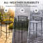 Tabouret de bar d'extérieur en métal 29,1 po 4 personnes-1043498256-1043498263