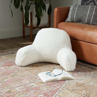 Faux Shearling Bed Rest Pillow