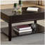 Table basse noire avec surface relevable