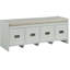 Banc de rangement beige et blanc - 4 tiroirs, siège rembourré confortable, structure en bois moderne avec structure en bois
