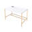 Gold Writing Desk With USB Ports-1585055170