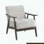 Fauteuil d'appoint décontracté transitionnel avec structure gris brique-612216959