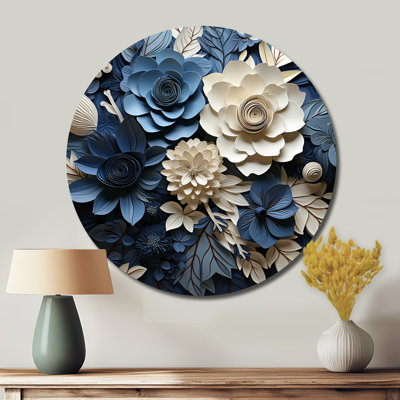Molena - Floral Round Metal Art