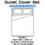 Plain Duvet Cover Complete Bedding Set - Duvet, Fitted Sheet with Matching Pillowcases-120238637-120238644