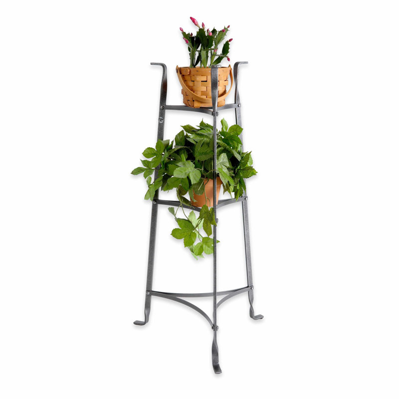 Handcrafted 3-Tier Designer Stand Hammered Steel (Unassembled)