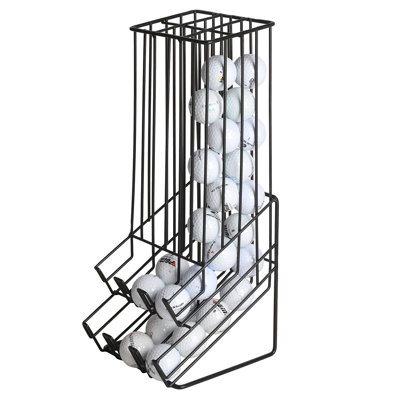 Black Metal Wire Golf Ball Storage Rack