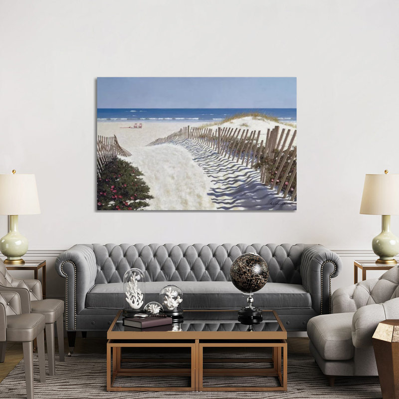 Walk To The Beach by Zhen-Huan Lu - Print on Canvas, 152.5 cm H x 101.5 cm W, Classic Wood Floater Framed