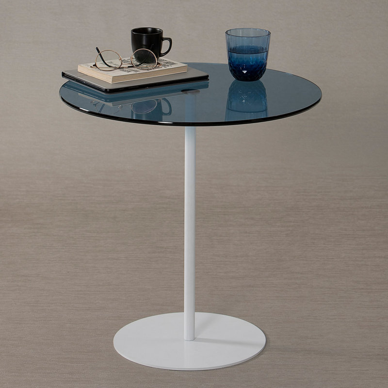Siyan End Table, White, Blue