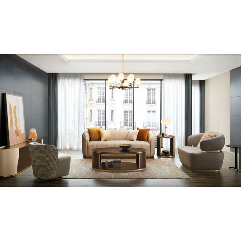 Lustre tambour clair soufflé, Transparent, Nickel noir, 48" Diameter x 55" Height