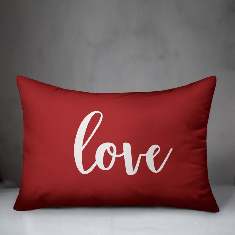  Housse de coussin rectangulaire et insert, Rouge