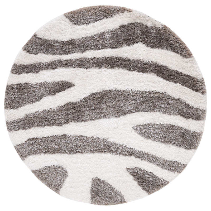 Tapis à imprimé animal touffeté à la main Hempstead Barcelona, Rond 5 pi
