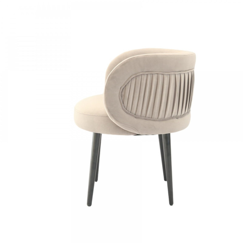 Fauteuil 24 po 24 po, Velours gris