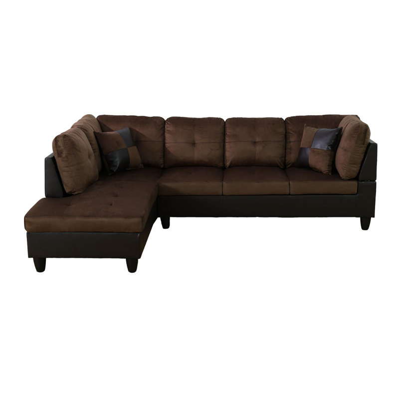 Elrama Left-Hand Facing Upholstered L-Shaped Sectional, Left Hand Facing