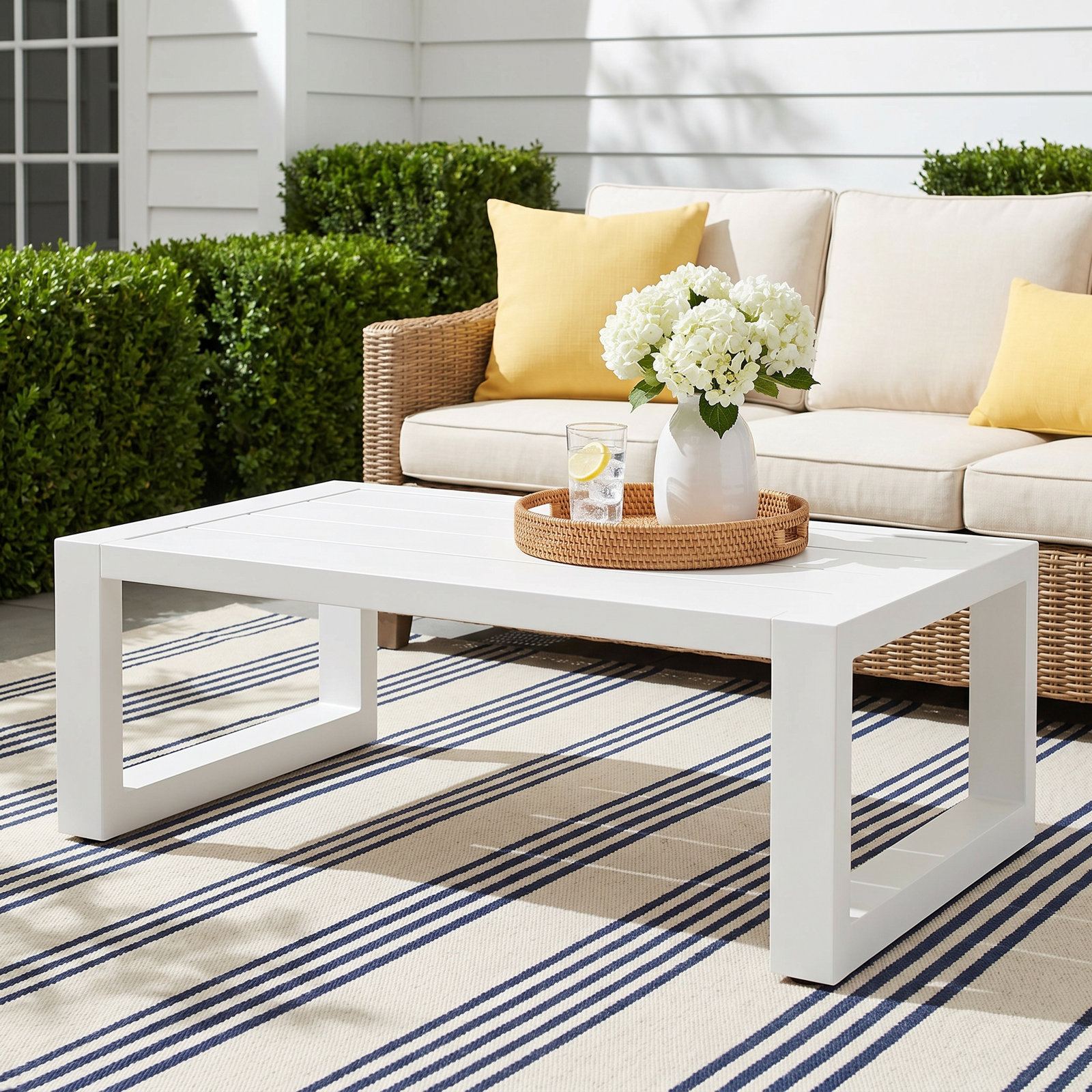 Camela 54" Aluminum Coffee Table