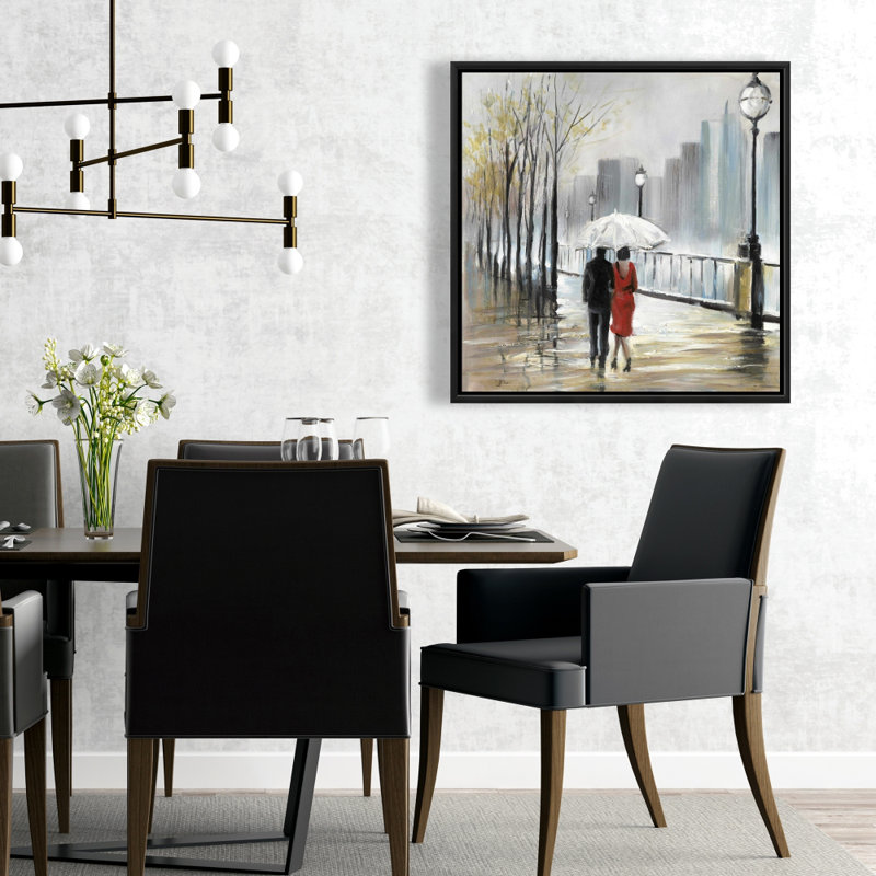 " Couple Walking Under The Rain "
