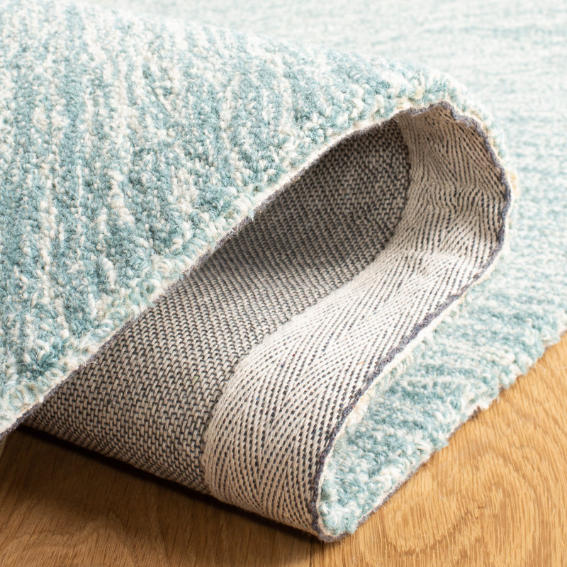Balakrishna Micro-Loop Hand Tufted Wool And Cotton With Latex Abstract Rug, Rectangle 4' x 6'