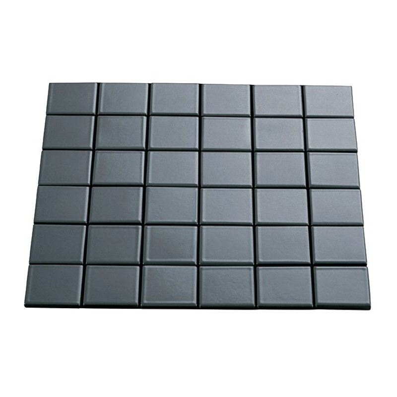 Electro-Funk Matte 2'' W x 2'' L Porcelain Tile Grid Mosaic Sheet, Pewter