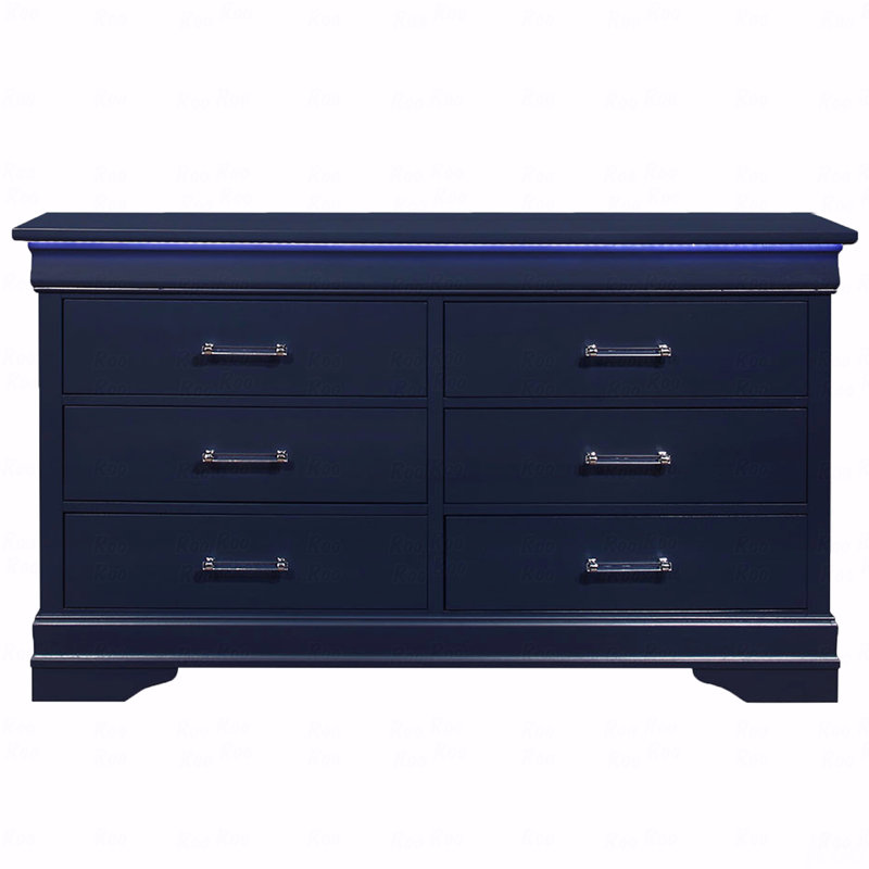 Commode avec DEL, Bleu