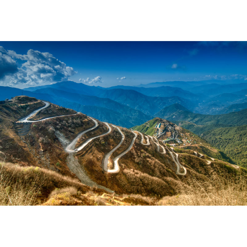 Curvy Roads - Wrapped Canvas Print, 51cm H x 76cm W x 3.8cm D