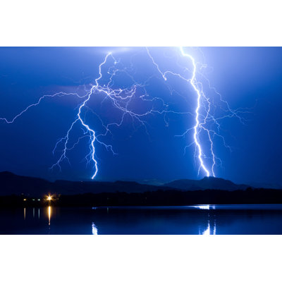 " Lightning And Lake " by Strikingphotography