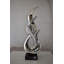 Statue abstraite en résine Volkea Eclectic Winding Silver Finish