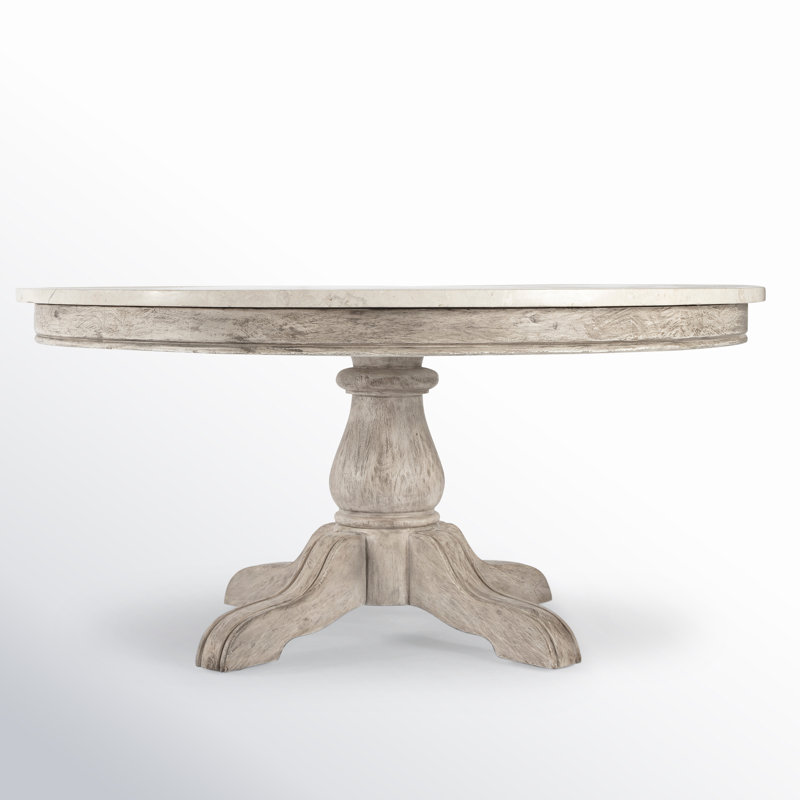 Aberdale Marble Top Coffee Table, Distressed Gray Top/Rustic Gray Base