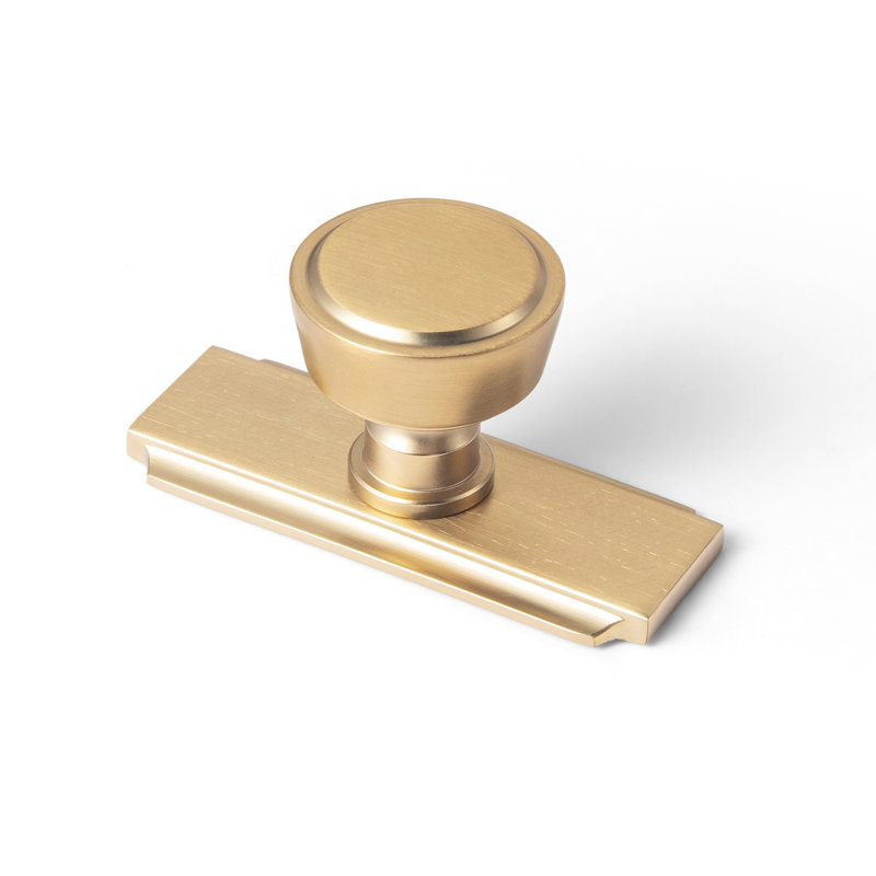 1.23" Diameter Mushroom Knob With Backplate(G020), Champagne Bronze