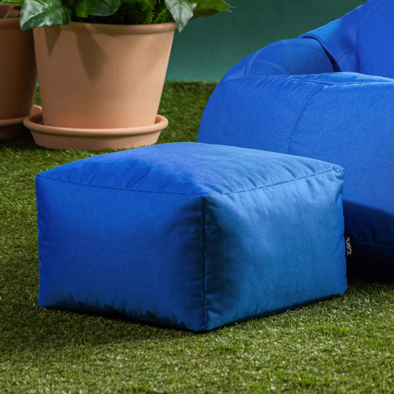 Veeva Indoor Outdoor  Pouffe, 38cm, Blue