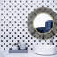 Carreau de mosaïque géométrique mat en porcelaine mat 10,52 po x 10,52 po Porcetile Dot-36931456