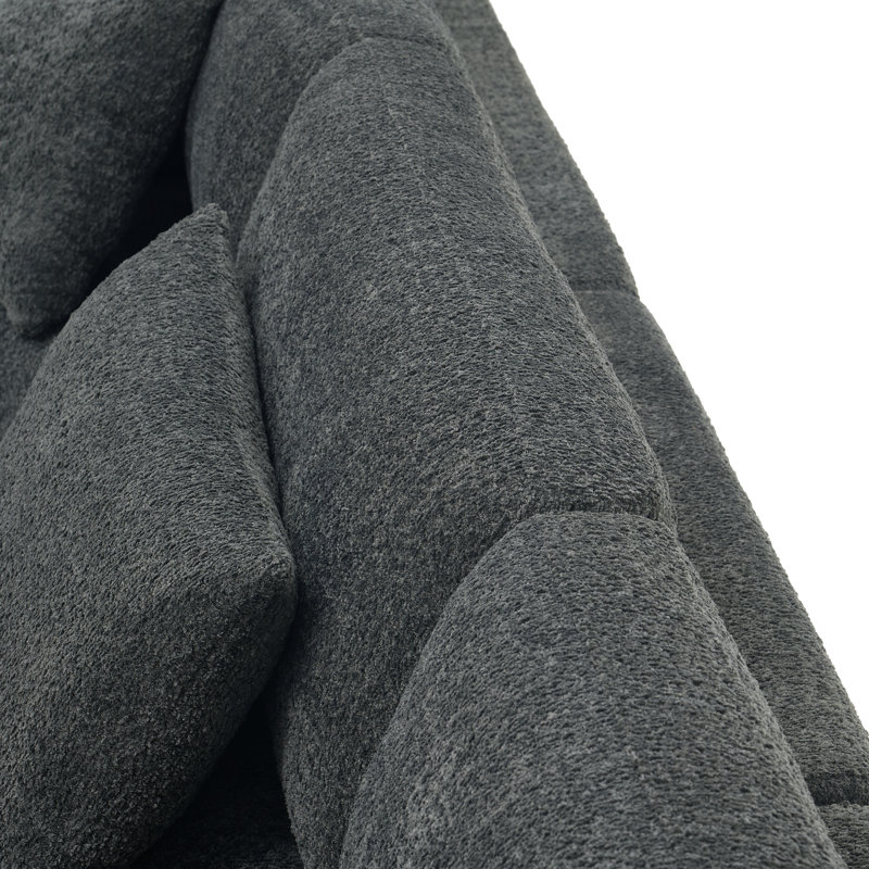 Canapé Luna, Polyester gris