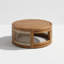 Table basse d'extérieur en corde tissée à la main fabriquée en bois d'acacia de qualité supérieure et durable