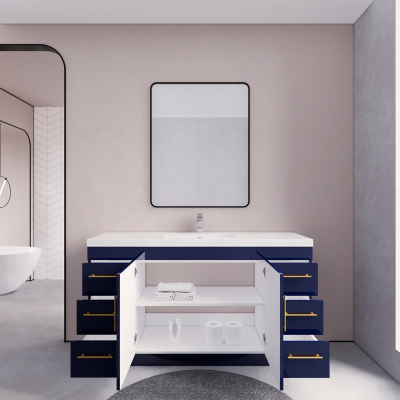 Meuble-lavabo Verda, Marine