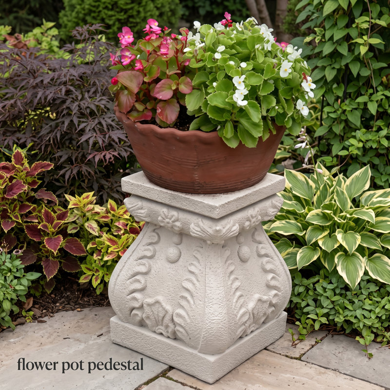 Socle de jardin d'extérieur de style rétro de 12 pouces de hauteur, support de support décoratif pour sculptures et décorations