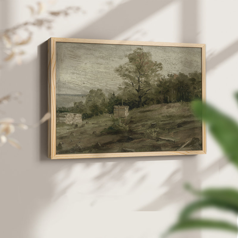 Paysages rétro - DCXCI - Reproduction encadrée - Restickable, Naturel, H 22 po x l 28 po