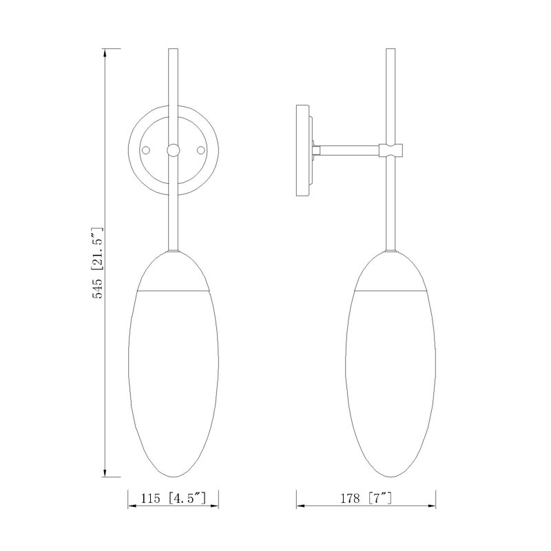 Blakeley Wallchiere, Rubbed Brass