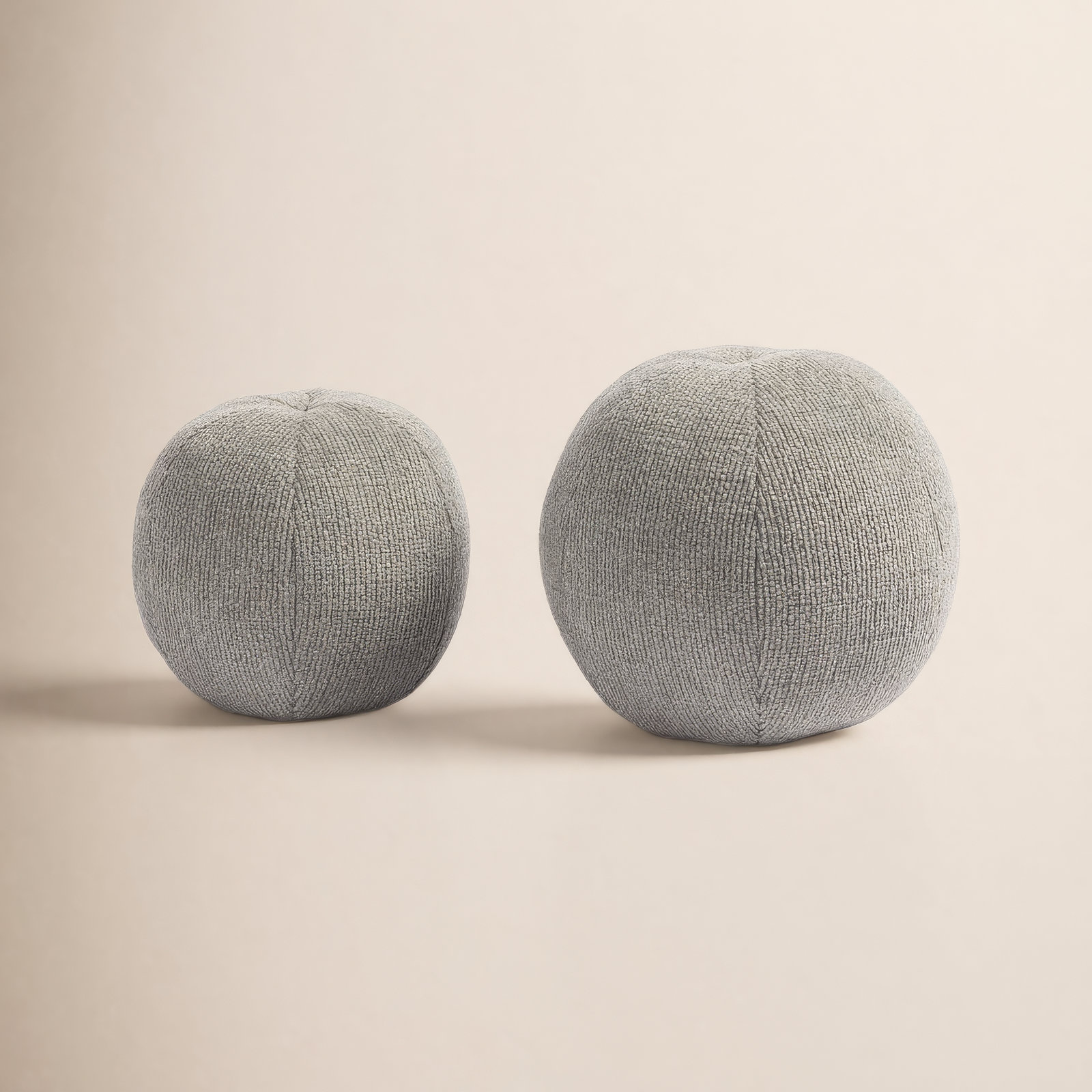 Roark Outdoor Pillow-Set of 2-12" diam, 10" diam, Leto Gray