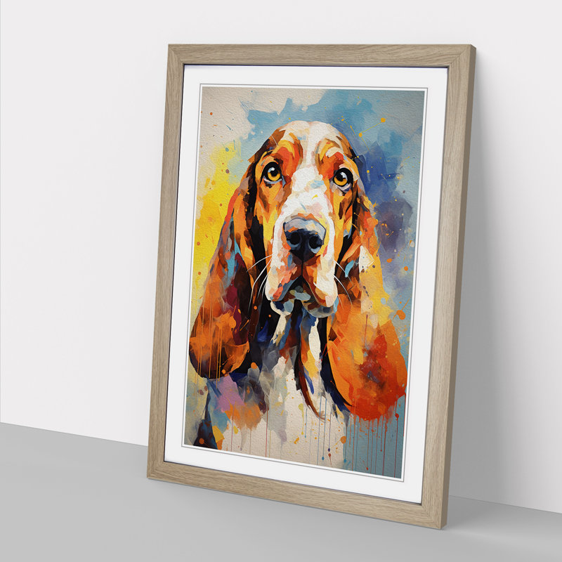 Single Picture Frame Wall Art, 46cm H x 34cm W, Oak Framed