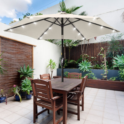 Elbe 90'' Lighted Tilt Market Umbrella
