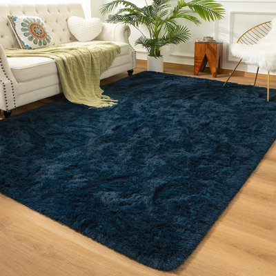 Grand tapis de salon, tapis moelleux et moderne pour chambre, tapis d'intérieur en peluche, idéal pour la décoration intérieure.