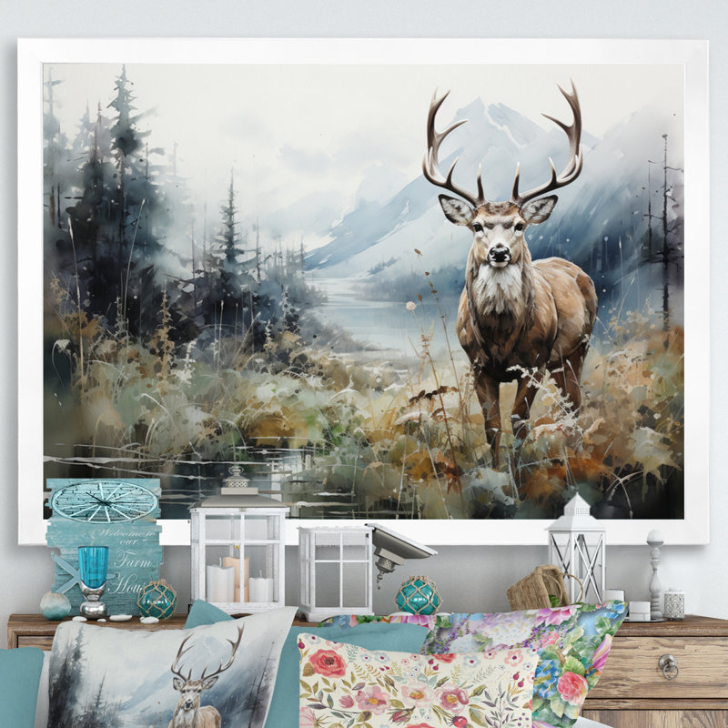 Alaska Frozen Silence sur toile, Cadre photo blanc, H 30 po x l 40 po x P 1,5 po